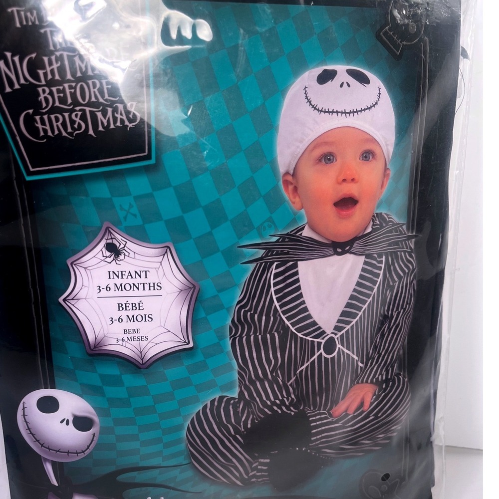 Disney Jack Skellington Baby Costume 3-6 Months Nightmare Before Christmas NWT